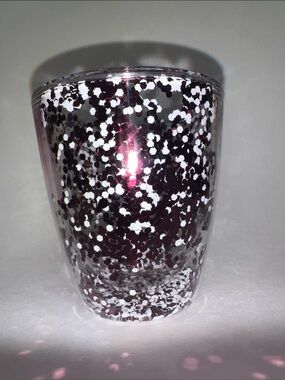 Mary Square Maroon Glitter wine Tumbler